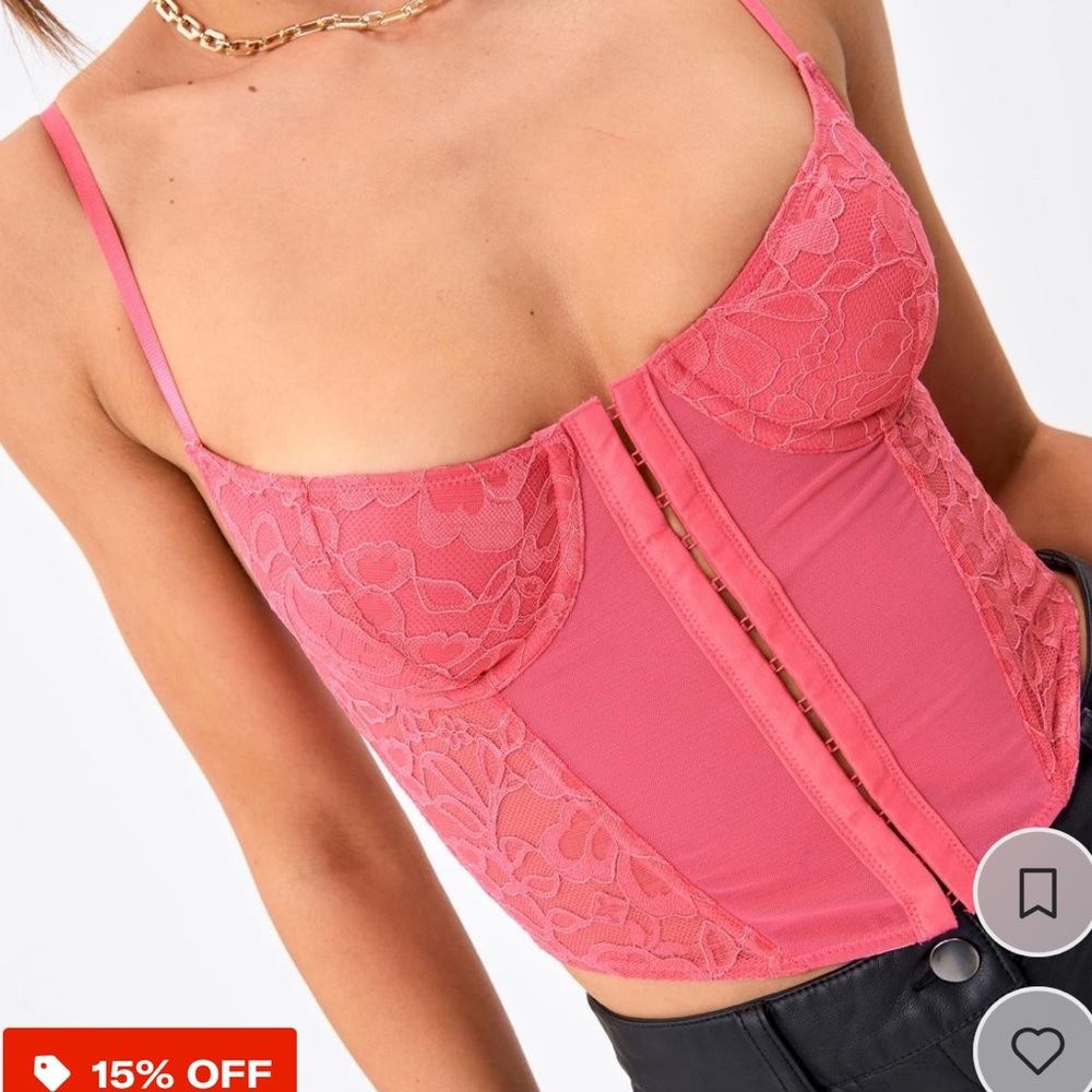 Pink corset top